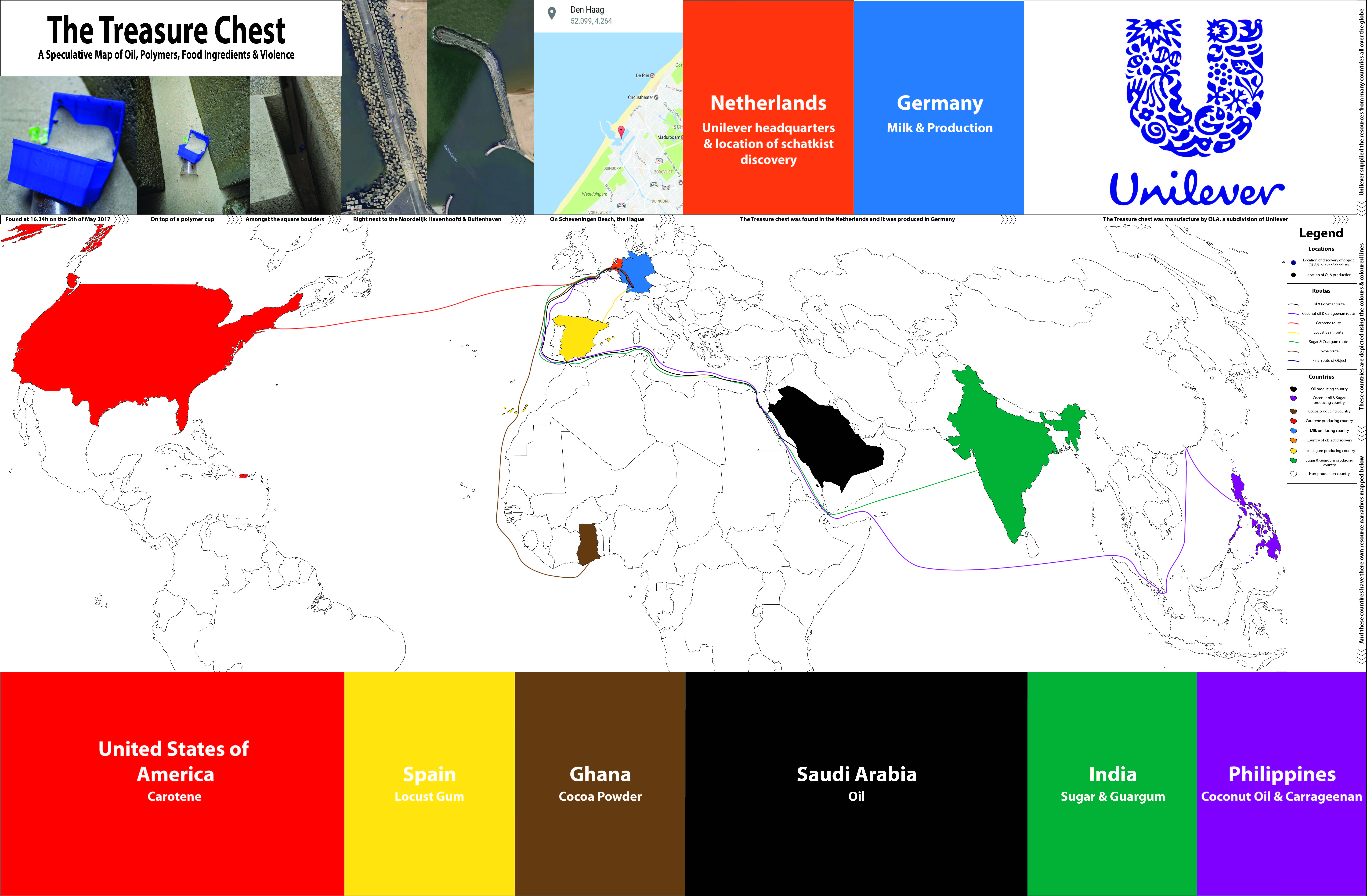 The Treasure Chest; A speculative map of Oil, Polymers, Food ingredients &amp; Violence smaller